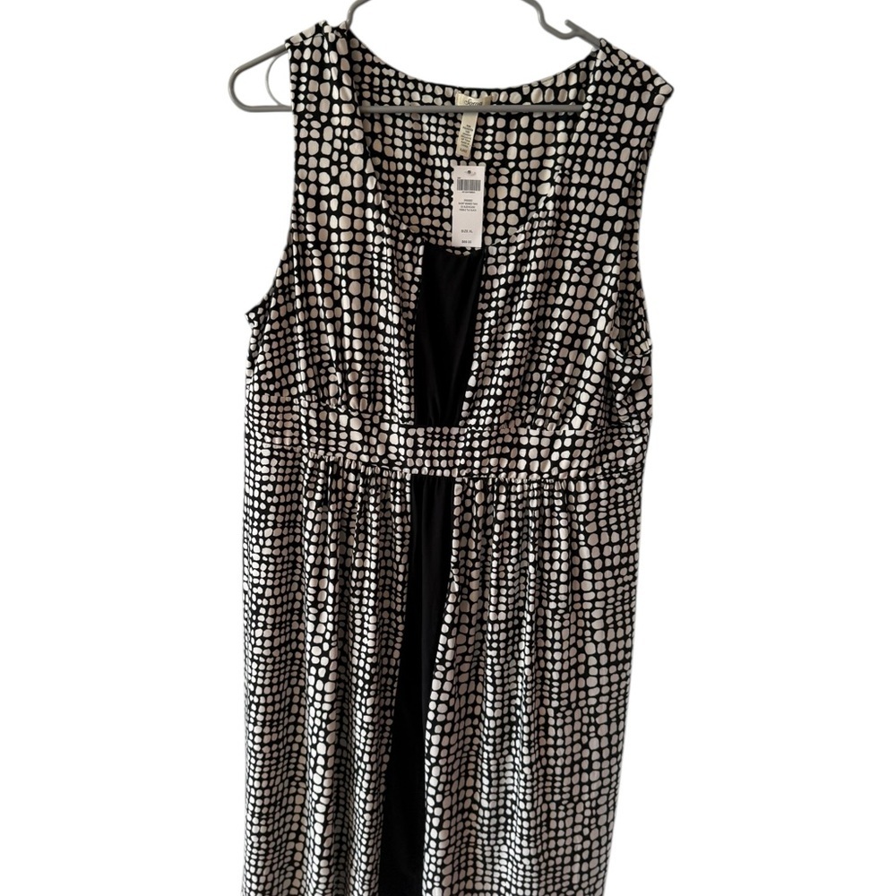 Soma Black and White Sleeveless Dress NWT XL